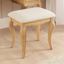 Stool with Natural Linen