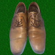 Hoggs UK 10.5 Brown Leather Shoes Lace-Up Formal Menswear Wedding Autumn