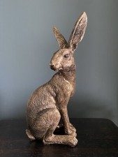 Bronze Sitting Hare Ornament -