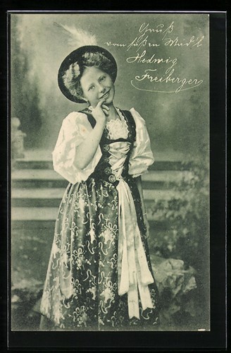 Postcard hedwig freiberger - of,