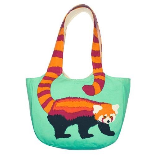 Shoulder bag cotton red - shoulder,