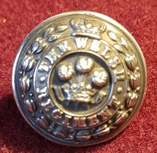 Victorian The Welsh Regiment Officer Uniform Army Silver Button 19mm