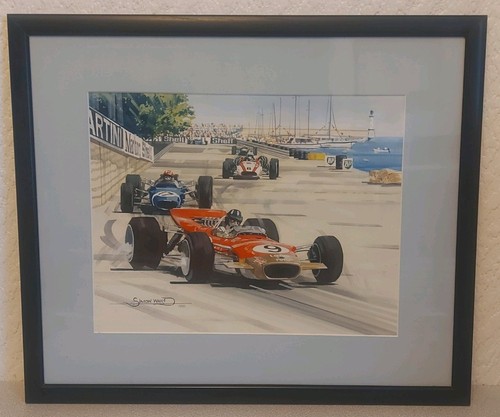 Graham hill motor racing print - graham,