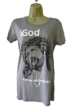 ALTERNATIVE APPAREL Size M i GOD Your Own Personal Jesus Grey T Shirt Top RARE