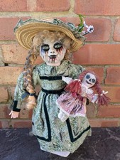 Porcelain ooak doll horror - ,