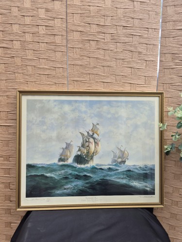 Framed signed print uncharted - signed,