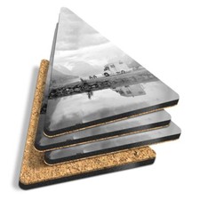 4x Triangle Coasters - BW -