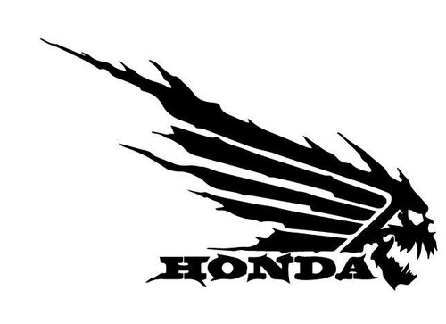 Honda wing lion head decal - lion,