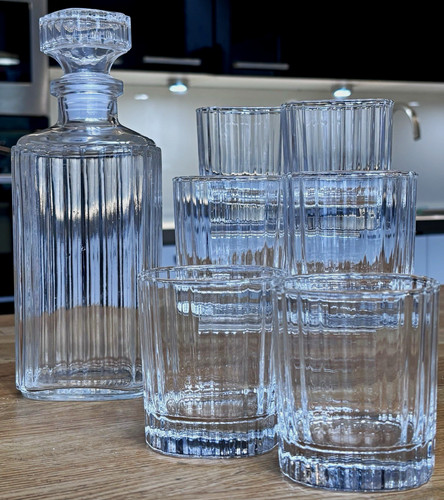 1980 luminarc quadro 7pc glass - luminarc,
