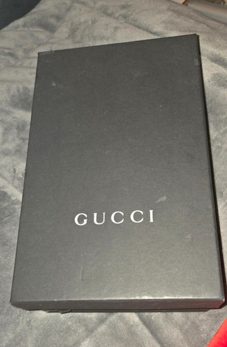 Gucci blue leather logo - leather,