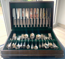 120 PIECE SILVER PLATE  CUTLERY CANTEEN SET GEORGE BUTLER DUBARRY
