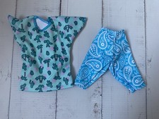 Ken Paul Doll Blue Top T-Shirt Paisley Shorts Outfit Clothes Clothing Set S6