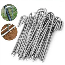 8-10X Heavy Duty Trampoline J-Shaped Metal Wind Stakes Pegs Tent Ground Anchor