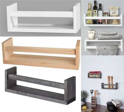 Spice rack floating - floating, wooden