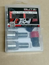 BUTZI 14 X 1.25 L27 CHROME ANTI THEFT LOCKING WHEEL NUT BOLTS & 2 KEYS FOR BMW 6