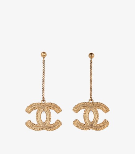 Chanel matte gold - chanel, gold-tone