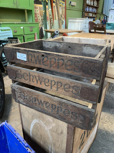 Vintage wooden crate with - wooden,