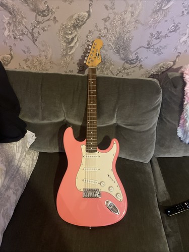 Gear4music guitar pink solid - gear4music,