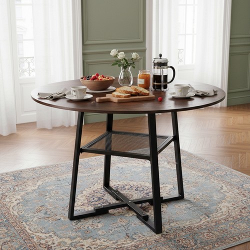 Large round dining table - round,