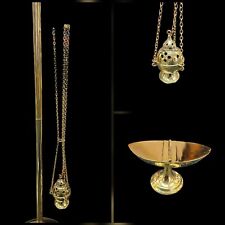 Church Antique Thurible & Boat – Brass – England c1900