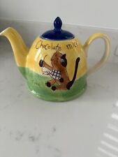 Whittard Of Chelsea Teapot By Beth Handpainted  Cat Like Chasing Choc Mice.