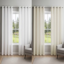 Pair ready made lined voile - pair,