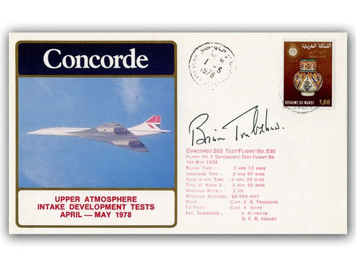 Brian trubshaw signed - trubshaw, concorde