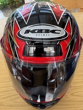 Motorbike / Motorcycle Helmet KBC TK-77 Limited Devil Design In Red Full Face