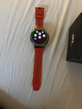Sekonda GPS Smart Watch With Red Strap. Nearly New.  Has Charging Wire And Box