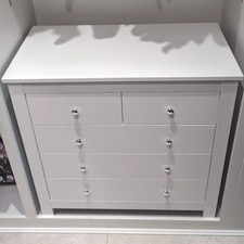 White 5 Drawer Chest of