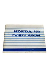 Honda p50 owners manual - honda,