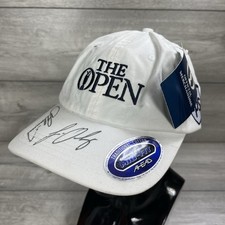 Signed The Open Golf Baseball Style Cap Hat Lee Westwood & Louis Oosthuizen