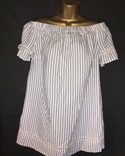 Lipsy Blue White Stripe Shirt