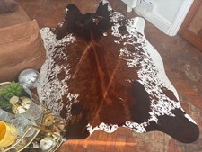Brown Faux Cow Hide Rug