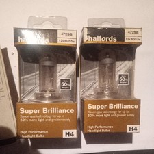 Halfords H4 Headlight Bulb
