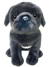 Black pug teddy pugs - 12", plush
