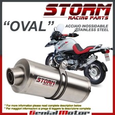 Exhaust Storm by Mivv Muffler Oval Steel for Bmw R 1150 Gs 2000 00