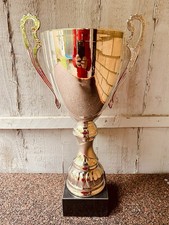 ? Big Silver Trophy 16” 405mm Tall UnEngraved Vintage Used Cup Award Trophies