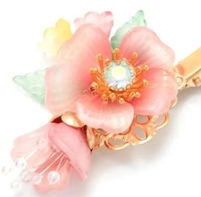 Flower Hair Clip Wedding Glass
