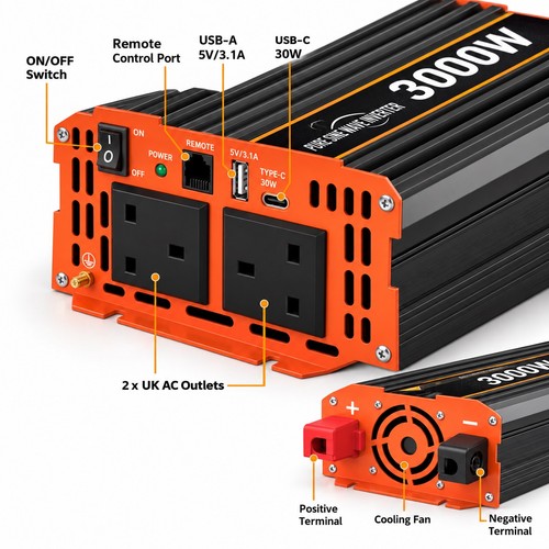 3000w 12v pure sine wave - sine,