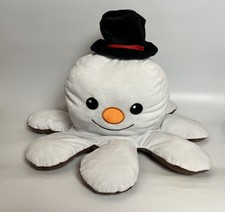 Reversable Octopus Plush Soft Toy Christmas Pudding & Snowman 50 cm