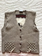Betty Barclay Lambswool Knitted With Embroidered Picture On Back Waistcoat Sz 14
