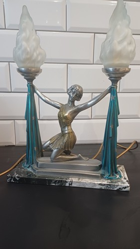 Art deco lady lamp - deco,