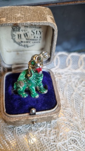 Vintage dog brooch - vintage,