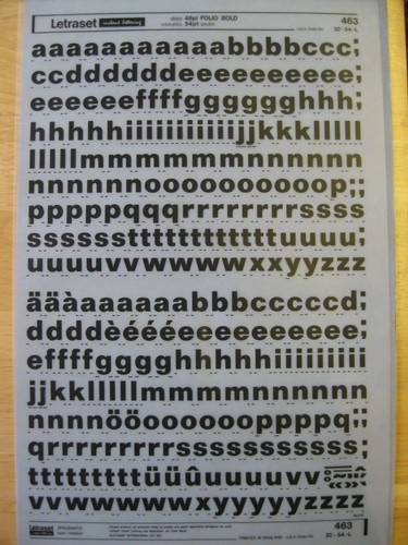 Letraset rub on black - x,