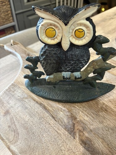 Vintage owl figure painted - owl,