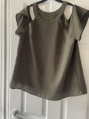 Green cold shoulder top - shoulder,