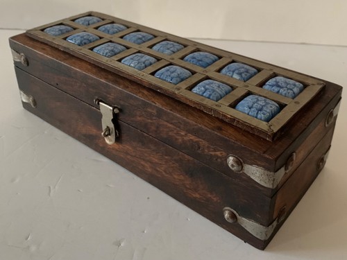 Vintage wooden box millefiori - vintage,