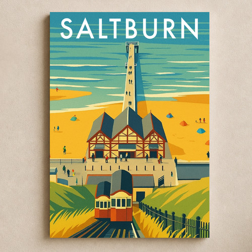 Saltburn travel poster - saltburn,