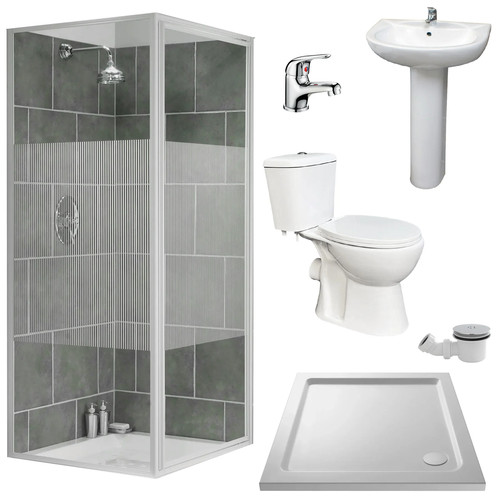 760mm shower suite white - shower,